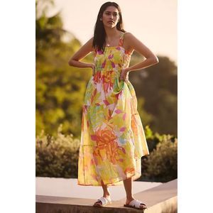 Anthropologie Seafolly Smocked Dress